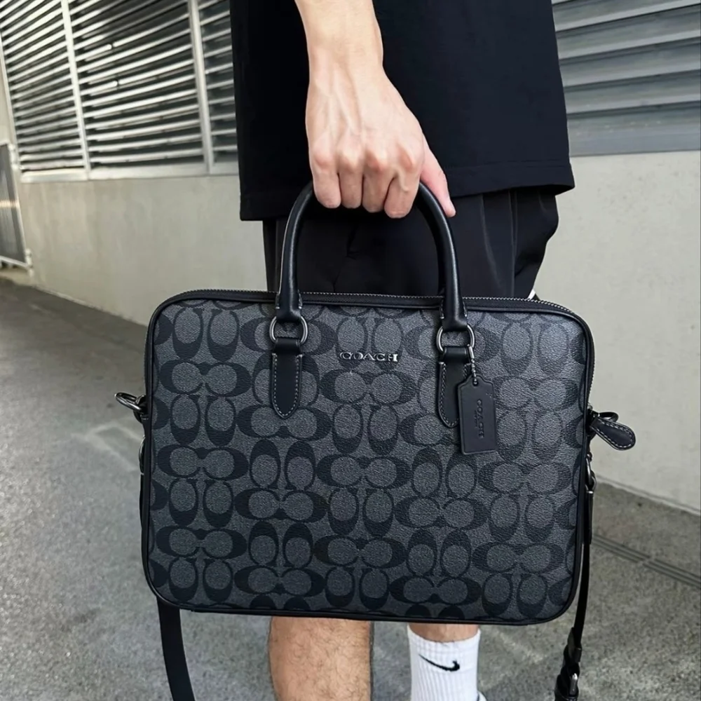 Coach Black Signature Men's Briefcase